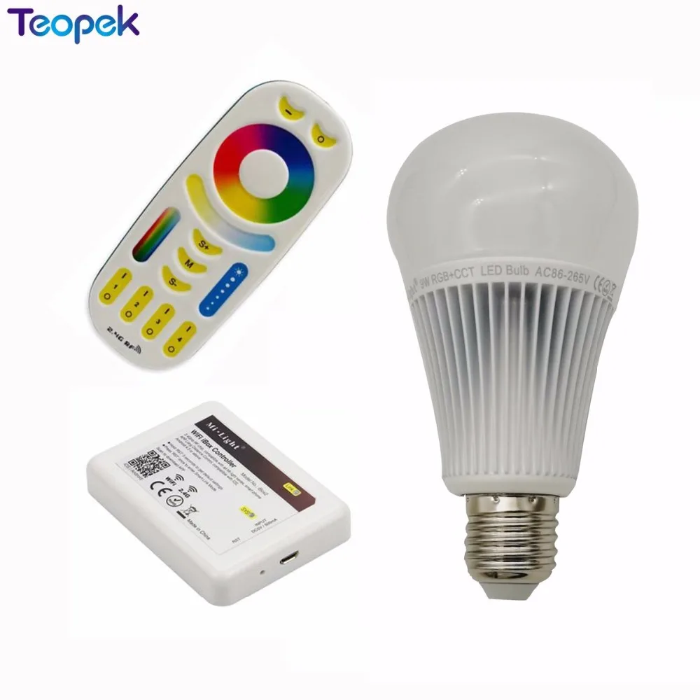Mi. Light E27 9 Вт RGB + CCT 2 в 1 Умная Светодиодная лампа FUT012 4G Беспроводная AC85 265V 4 зонный RF