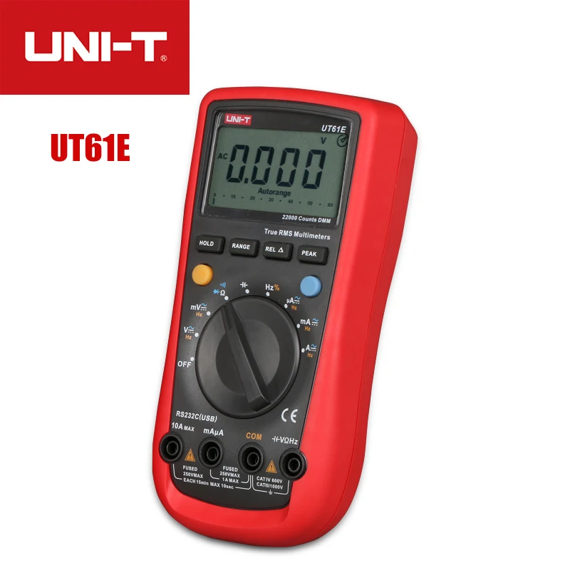 UNI-T мультиметров UT61A UT61B UT61C UT61D UT61E TRUE RMS RS232 Цифровой мультиметр REL AC/DC