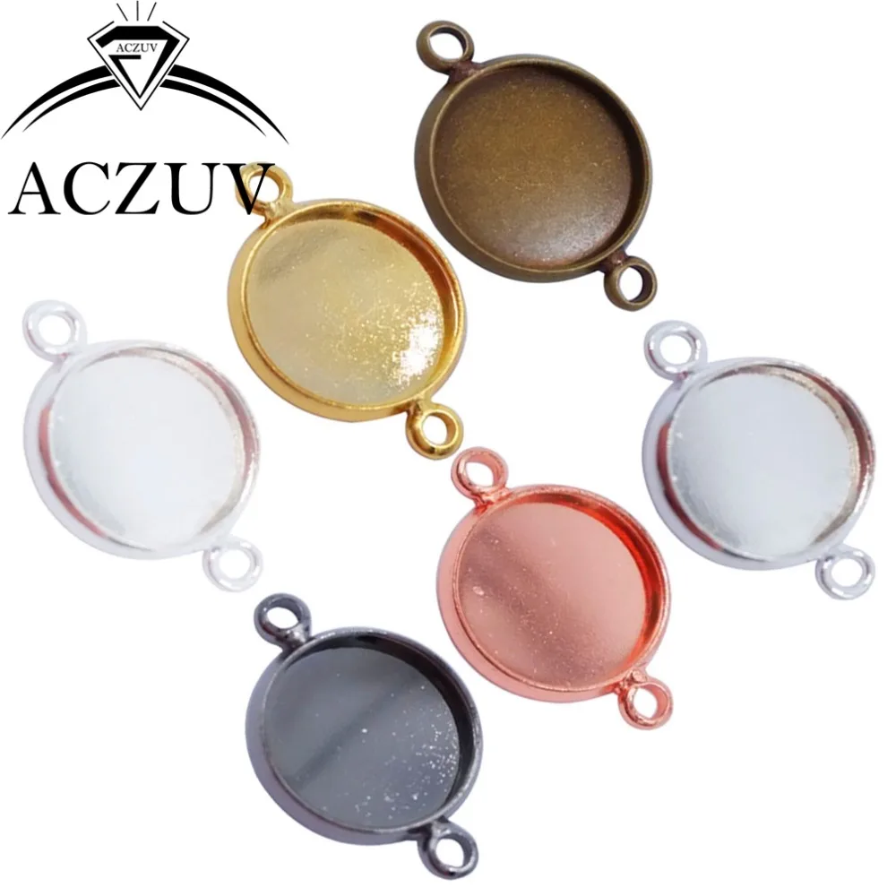 10 мм-25 мм круглая Камея Кабошон База Установка кулон пустой ободок ювелирный