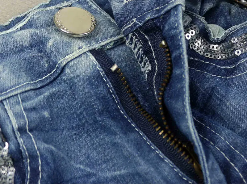 Girls cotton casual simple style regular denim jeans with pockets ezipper fly VOG-8267 | Мать и ребенок