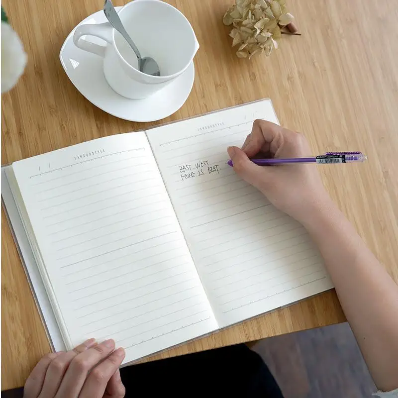 

A5 Cute Notebook Blue Cat Plastic Cover 209*142mm, 80 sheets/ 160 pages