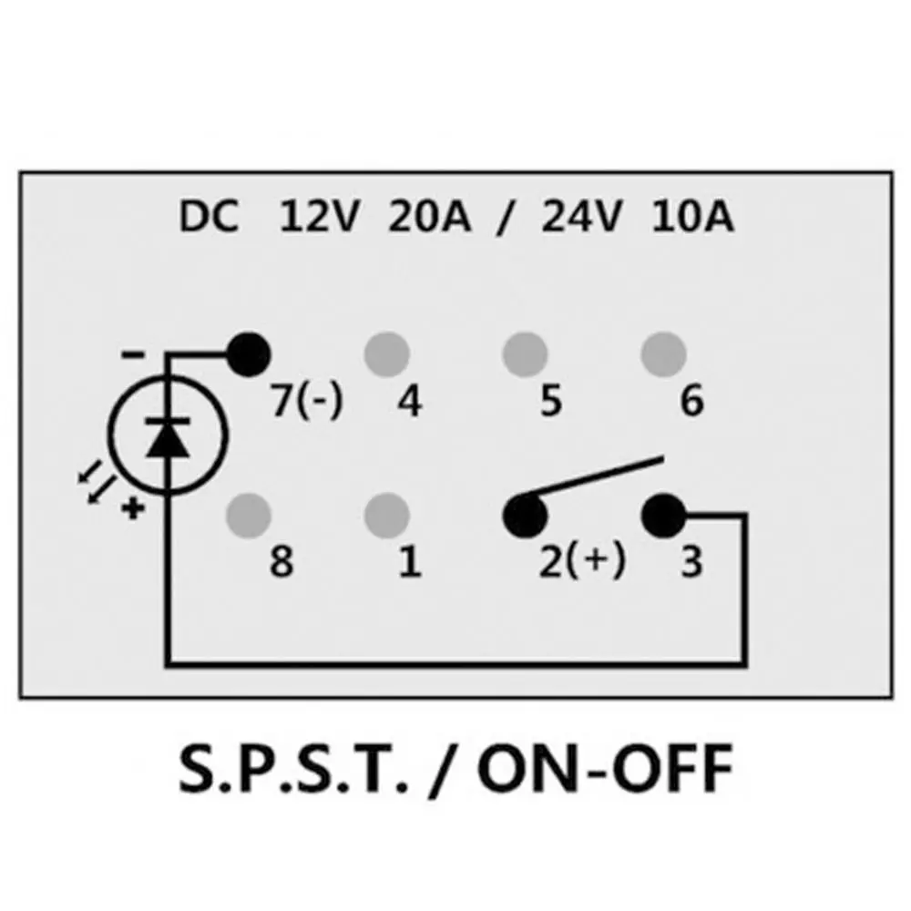 EE поддержка 12В 20А бар кулисный переключатель 3Pin синий/красный/зеленый/желтый