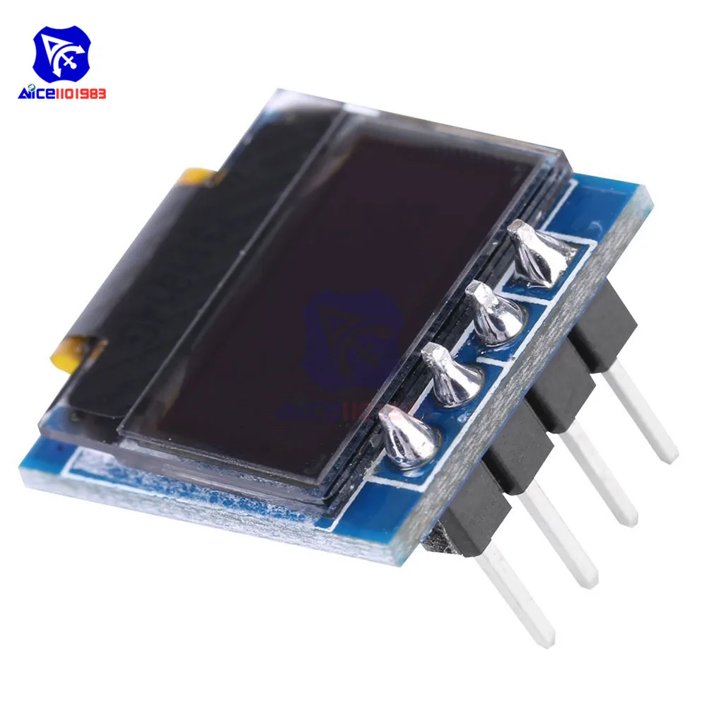 Модуль OLED дисплея 0 49 дюйма 128 × 32 SSD1306 I2C IIC интерфейс 4 контакта 3 5 в для