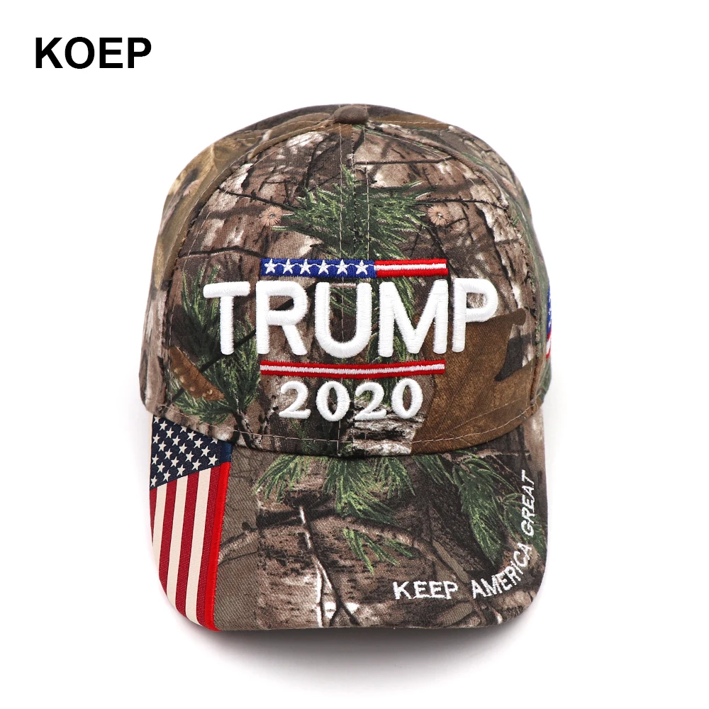 2020 Кепка Дональда Трампа камуфляжная бейсбольная кепка с флагом США