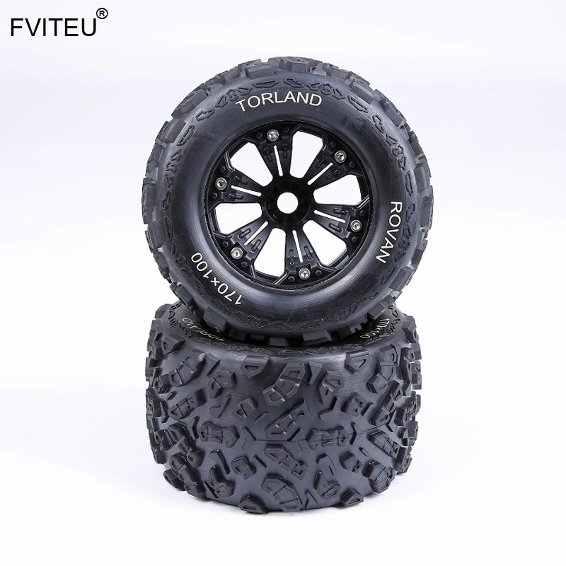 Резиновое колесо fvieu комплект шин для 1/8 HPI Racing Savage XL FLUX Rovan Torland | Детали и аксессуары -33000391662