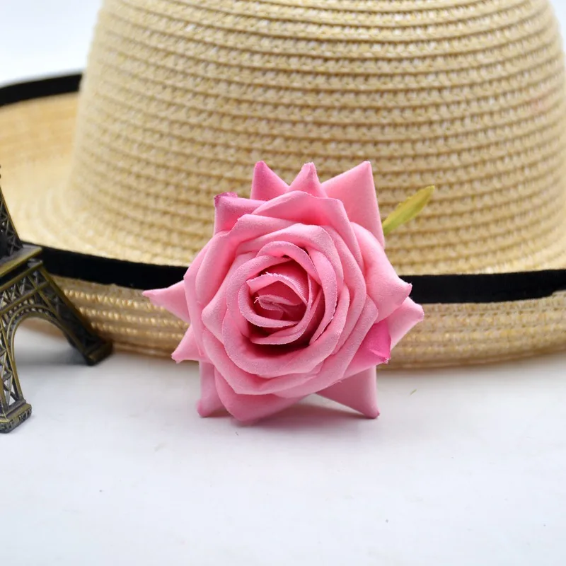 6 шт. искусственный шелк 8 см голова розы свадебное украшение для дома сделай сам