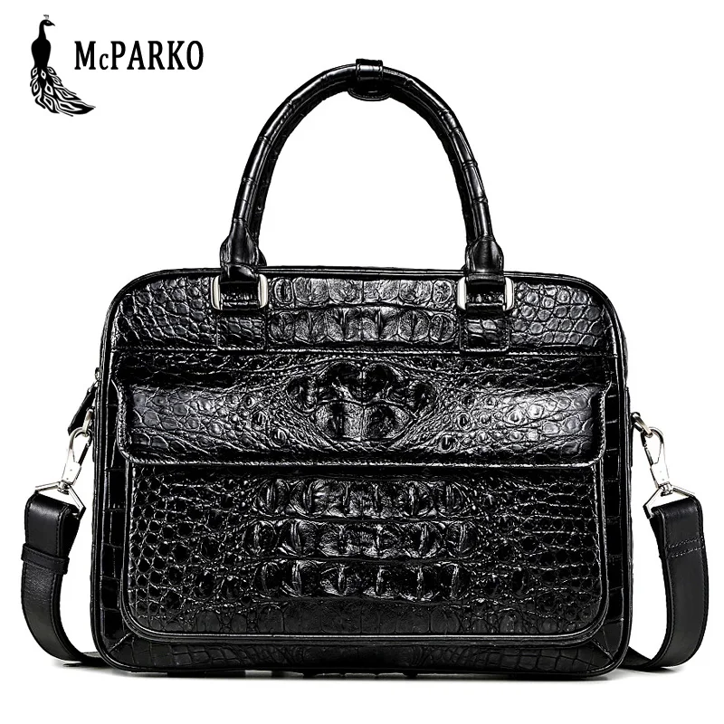 

Luxury crocodile Briefcase genuine Leather alligator skin Bag men Businessman officer briefcase original leather