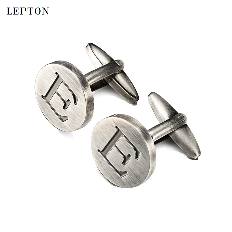 Мужские Запонки leton Letts E из Алфавит круглые запонки с серебряным покрытием в