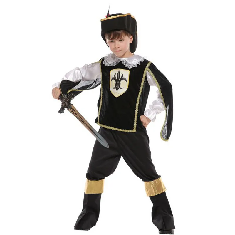 M-XL Boys the crusades Cosplay Children Halloween Warrior knight Costume Carnival Purim parade Stage play Masquerade party dress |