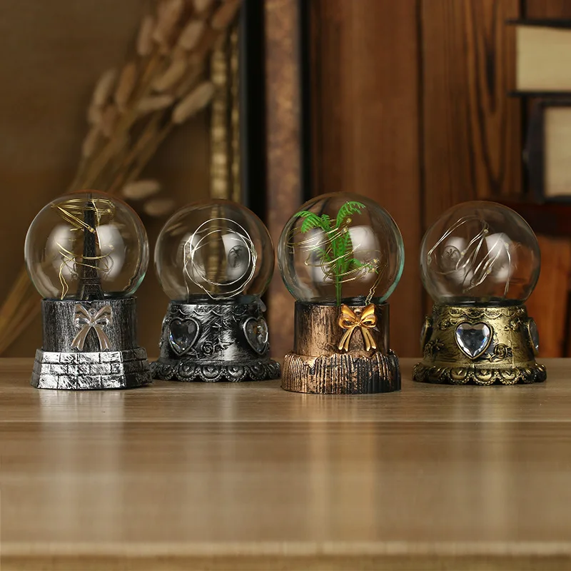 Домашний декор миниатюрное ремесло винтажная мебель для кафе круглая башня шар