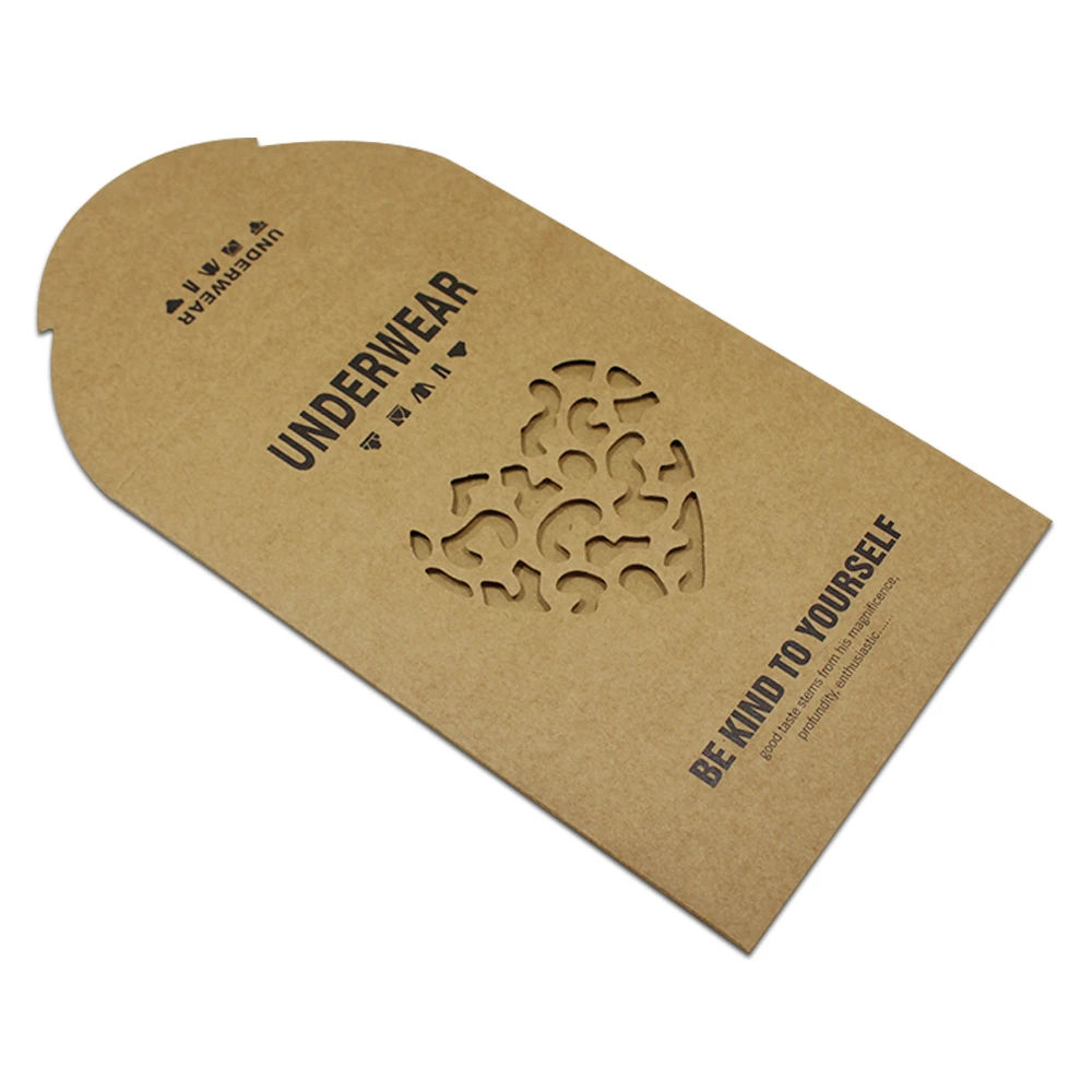 30 шт./лот крафт бумага коричневый выдалбливают мешок для нижнего белья/нижнее