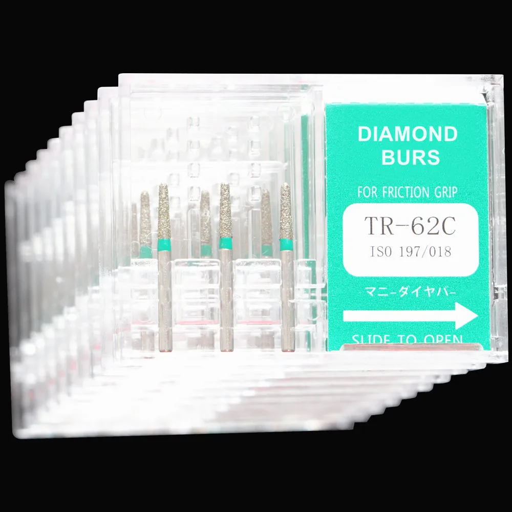 10 Boxes Dental Diamond Burs TR-62C Polisher Drill FG1.6mm High Speed Handpiece DIA-BURS Fast Shipping | Красота и здоровье