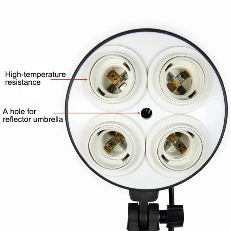 Фотооборудование Набор Фотостудия Soft Box Kit Video Ламподержатель с четырьмя крышками Освещение + мягкий бокс 50x70 см.