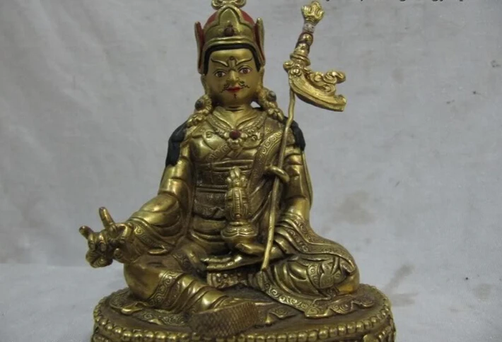 USPS to USA S2797 Tibet temple 100% Pure Bronze 24K master Buddha Statue (B0328) | Дом и сад