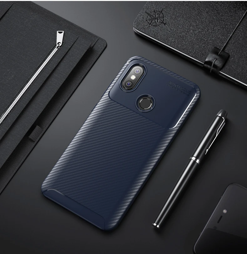 Деловой чехол из углеродного волокна для Xiaomi mi A2 Lite 6X8 SE Red mi 6 Pro 6A 5 Plus Note 5 6 Pro Pocophone F1, мягкий силиконовый чехол из ТПУ