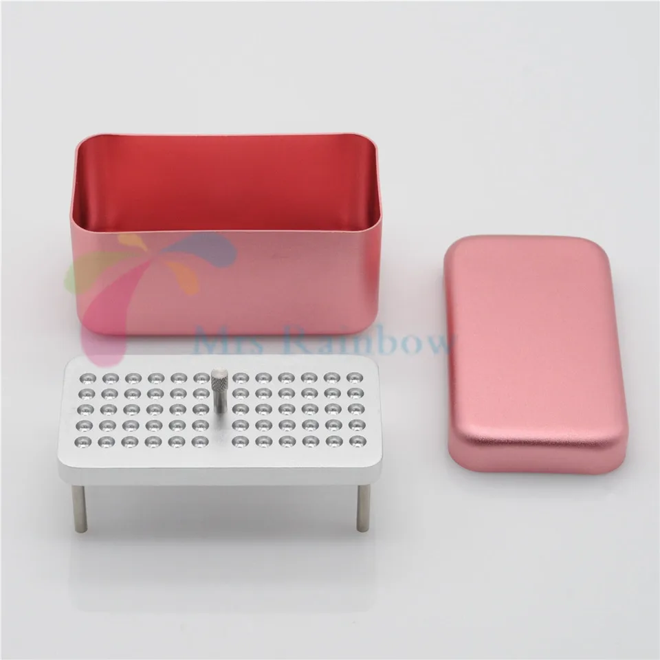 Стоматологическая лаборатория 60 отверстий автоклав Дезинфекция Burs Чехол