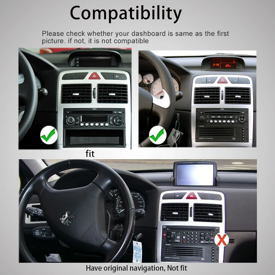Четырехъядерный 7 дюймовый Android 9,0 автомобильный dvd-плеер для peugeot 307 307CC 307SW gps навигация Bluetooth USB Мультимедиа карта радио