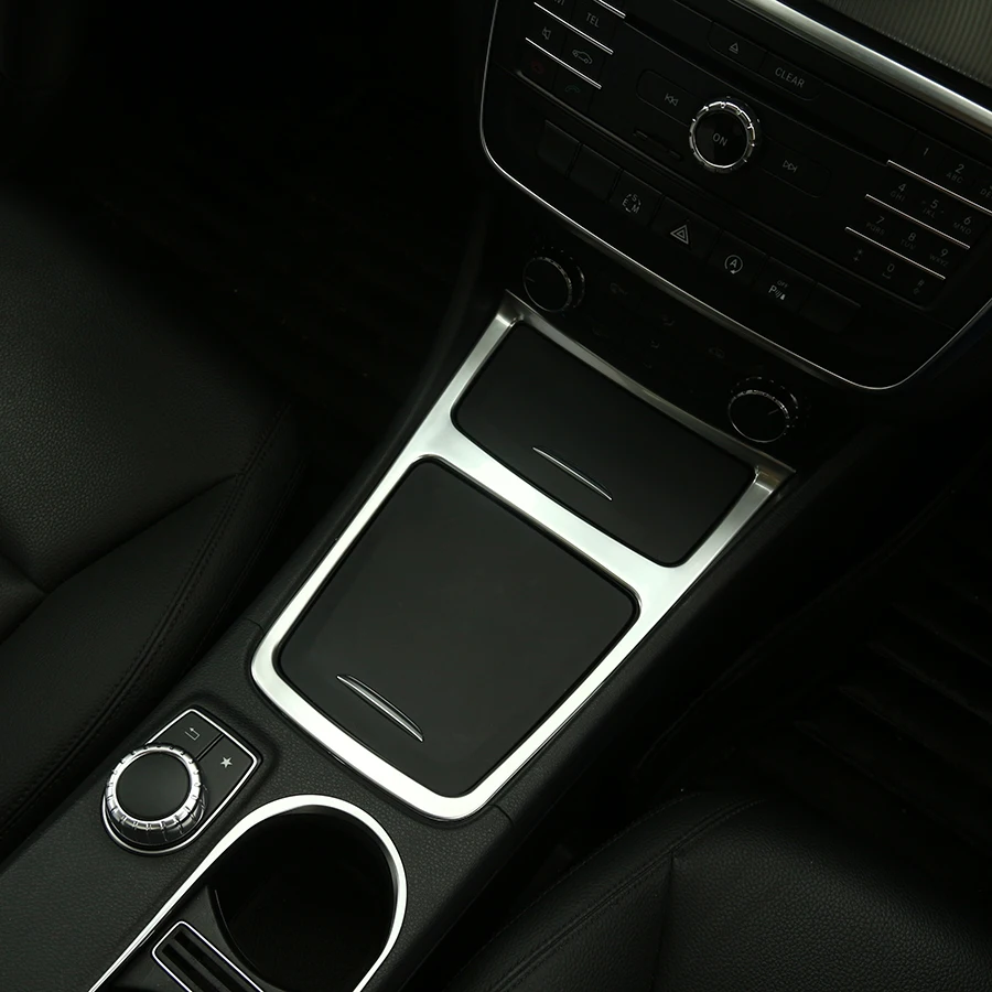 Хромированная Центральная панель коробка для хранения Накладка Mercedes Benz GLA CLA A Class