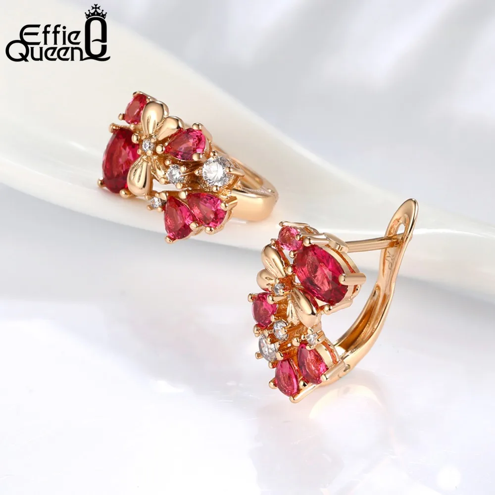 Effie Queen инкрустированные 2019 летние ювелирные изделия из золота Цвет серьги