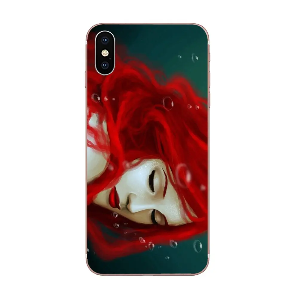 Чехол из полиуретана с принтом Русалочка Ариэль рыжие волосы для Huawei Honor 4C 5A 5C 5X6 6A