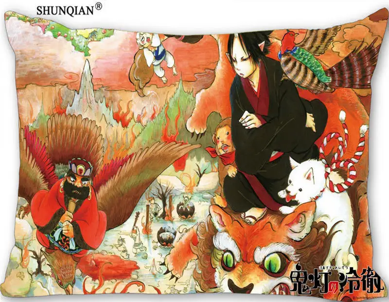 Custom Hoozuki no Reitetsu soft Pillowcase 45x35cm(One Side) Rectang Zipper Print Throw Cover | Дом и сад
