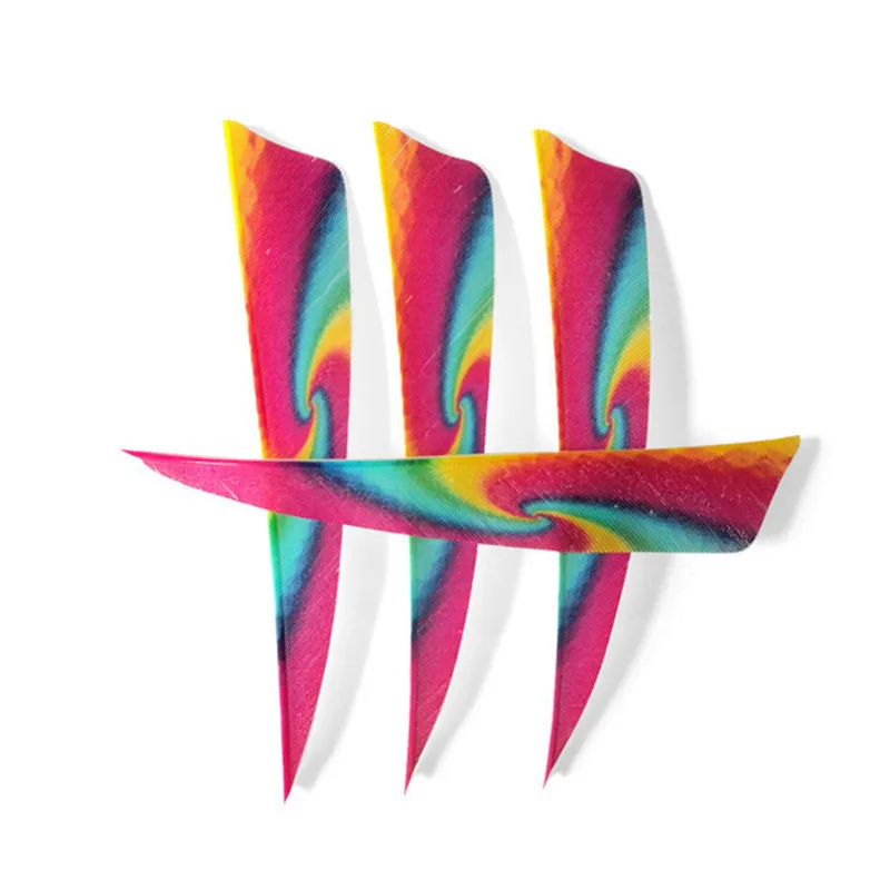 50pcs 4inch Arrow Feathers Colorful Natural Turkey Feather Right Wing Fletches Vanes For Hunting Shooting Arcehry Accessories