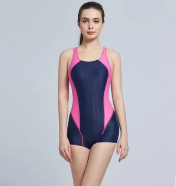 Sexy Mesh One Piece Training Competition Spandex Paded Swimwear Ladies Professional Sports Slimming Bodysuit Bathing Beach Suit
