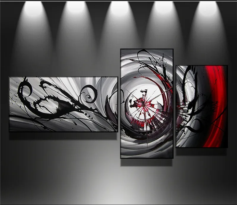 

100% Hand-painted Modern Wall Art Abstract Oil Painting On the Canvas Picture 3 pcs/set Sofa Background Decoration no Framework