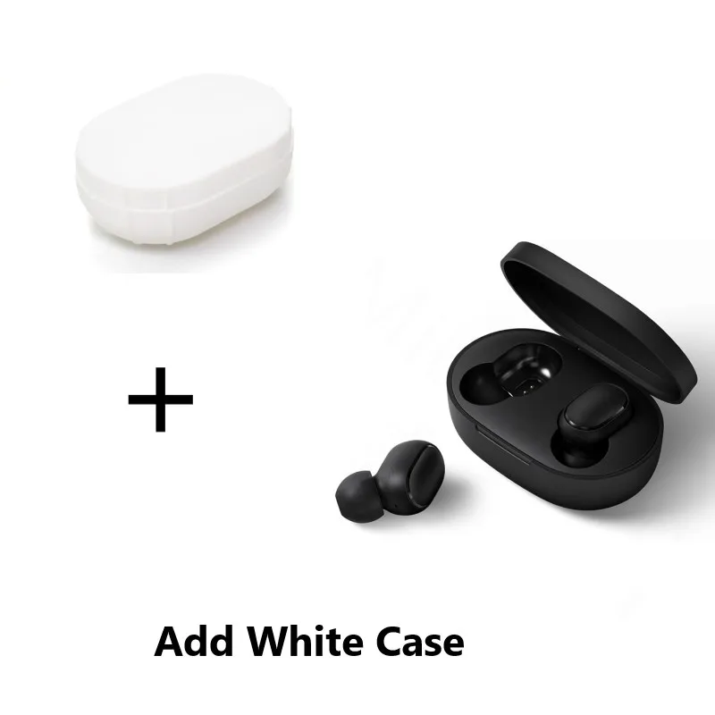 Xiaomi Redmi AirDots True Беспроводные bluetooth 5,0 наушники DSP активная шумоподавление гарнитура с микрофоном наушники - Цвет: WhiteCase AddHeadset