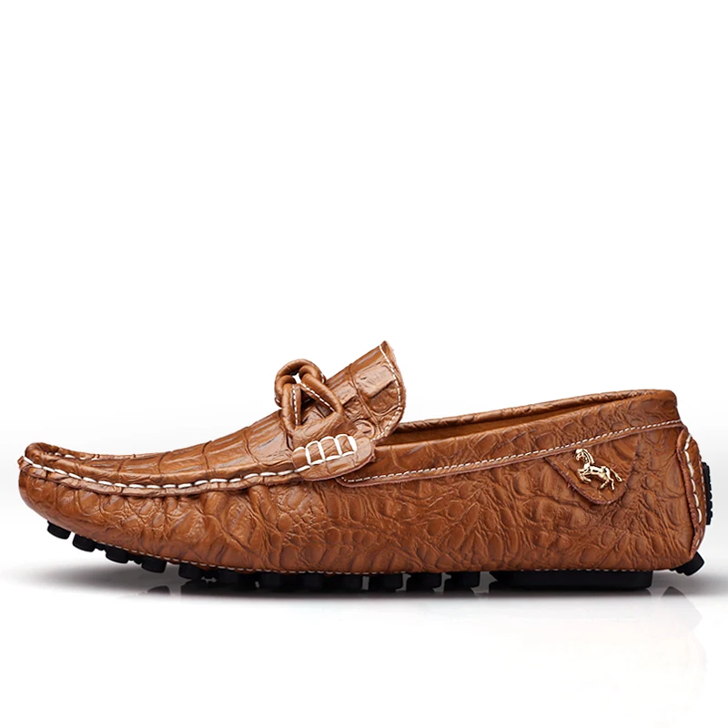 Мужская повседневная обувь удобная из спилка Лоферы для вождения Модные