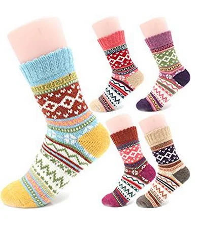 10 Пар/лот 2016 Новых женщин носки шерстяные мода национальный ветер осень зима