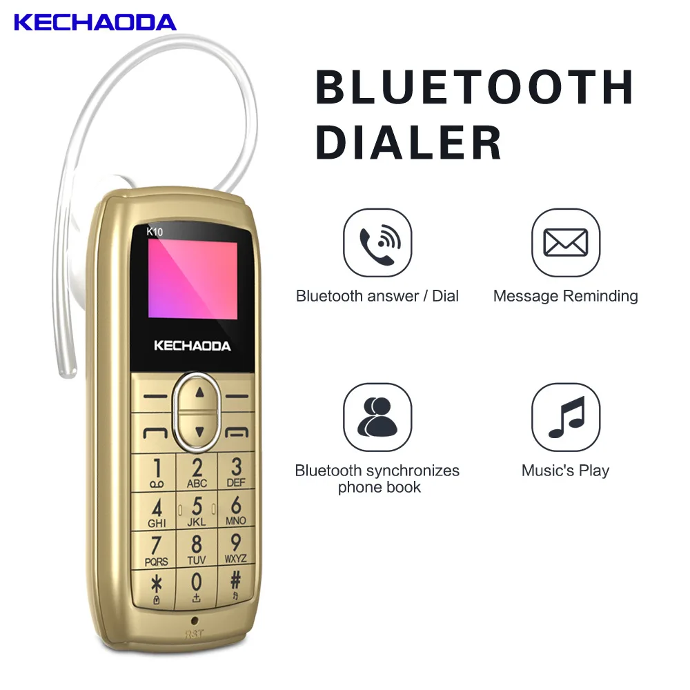 KECHAODA K10 Bluetooth гарнитура Мобильный телефон все в одном 0 66 &quotMTK6261DA 32MB + 250mAh сотовый