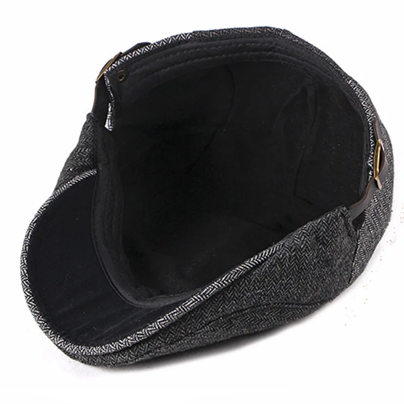 

PCFDDR Fall And Winter Warm Woolen Duck Tongue Hat British Retro Beret.