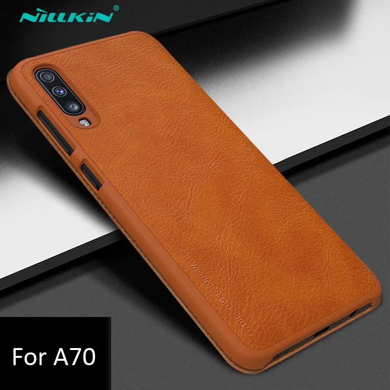 Кожаный чехол книжка Nillkin Qin для Samsung Galaxy M20 M30 A30 A50 A70 M10 A40 A10 A60 A20 A20e|Чехлы-книжки| |