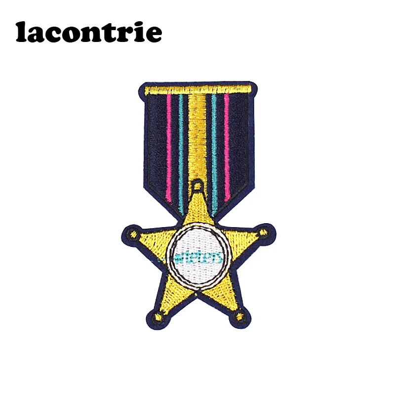 Звезда медали значок патчи для одежды Сделай Сам Вышивка патч железо на