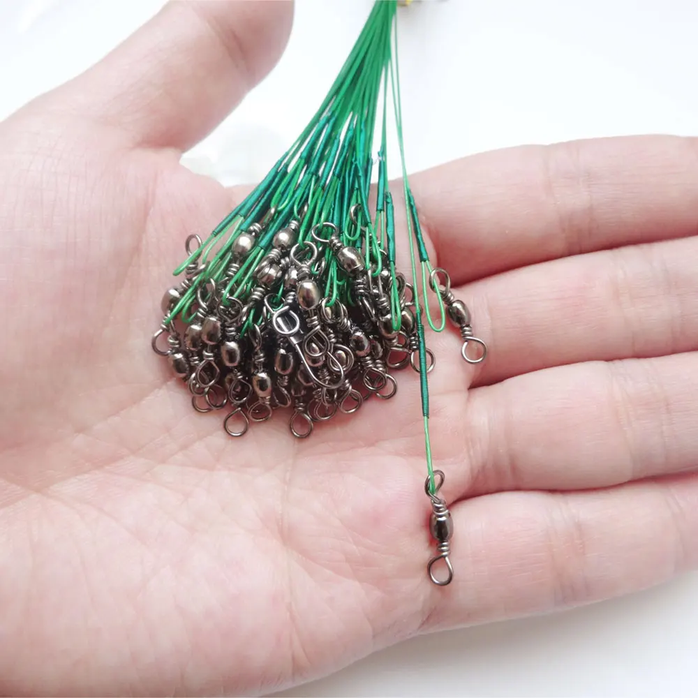 20 шт./рыболовная стальная проволочная леска рыболовная с защитой от укусов