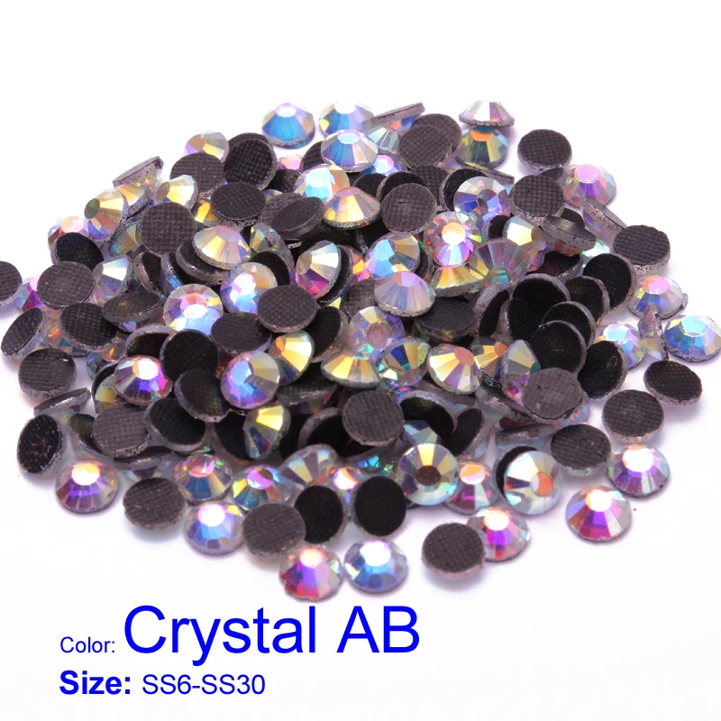 Hotfix Rhinestone Crystal AB (Gold light) Glass stones SS6-SS30 free shipping | Дом и сад