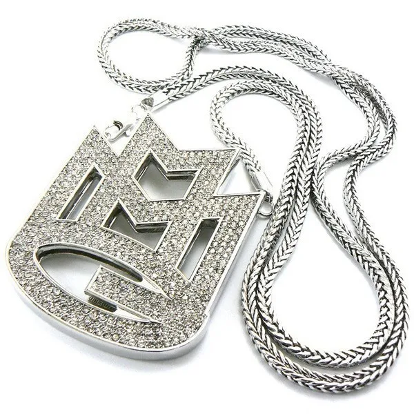 Новинка, кулон со льдом MAYBACH MUSIC GROUP MMG и 3" Франко длинное ожерелье на цепочке, хип-хоп ожерелье, Чокеры для Мужчин, Ювелирные изделия