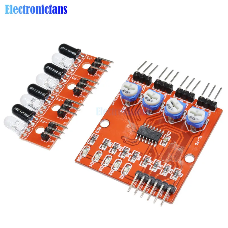 4 канальный инфракрасный детектор четырёхканальный модуль датчика обхода