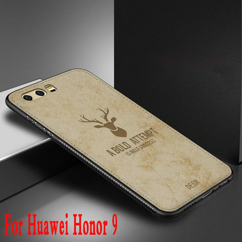 Чехол для Huawei Honor 9 тканевый чехол с рисунком задняя крышка силиконовым краем