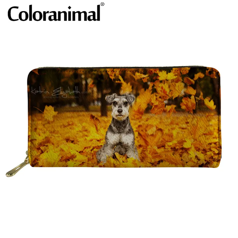 Coloranimal для женщин из искусственной кожи Длинный кошелек милый 3D щенок собака