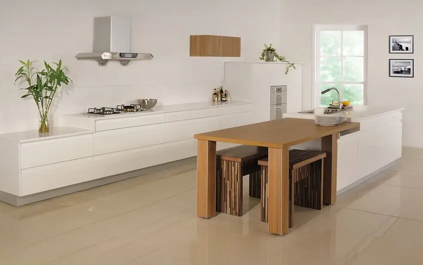 Прямой деревянный кухонный гарнитур K025|wood kitchen designs|set kitchenset wood |