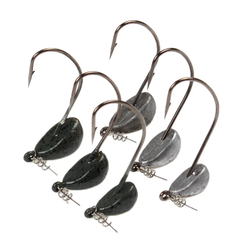 

Jig Head Worm Hook 3.5-21g Free Hanging Bottom Fishing Lure Seabass Root Jigging Soft Bait Sharp Hooks 2-3 Pieces/Bag
