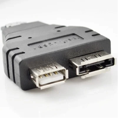 Мощность ESATA eSATAp + USB комбо Splitter конвертер разъем адаптера |