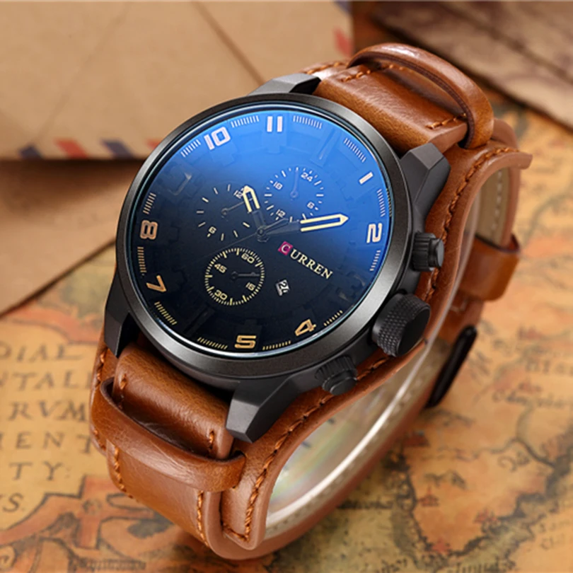 CURREN 8225 часы мужской роскошный бренд часов Аналоговые мужские военные Reloj Hombre Whatch