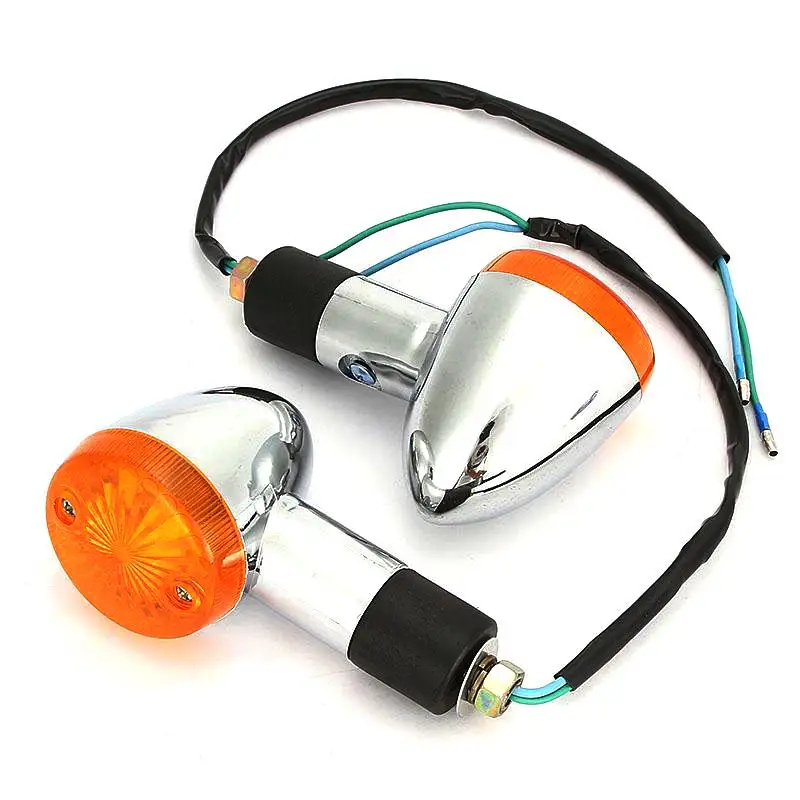 Набор Универсальный Chrome Мотоцикл Пятно Света Бар Комплект Поворот сигналы 12 В