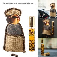 coffee bean hanging sachet coffee perfume aromatherapy car pendant rear view mirror