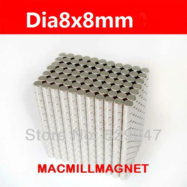 20 шт./упак. dia8x8mm супер сильные магниты редкоземельных металлов Неодимовый магнит