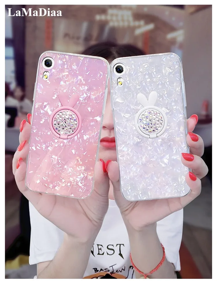 LaMaDiaa блестящее кольцо с бриллиантами подставка держатель для iphone 6 6S 7 8 Plus X XS Max XR