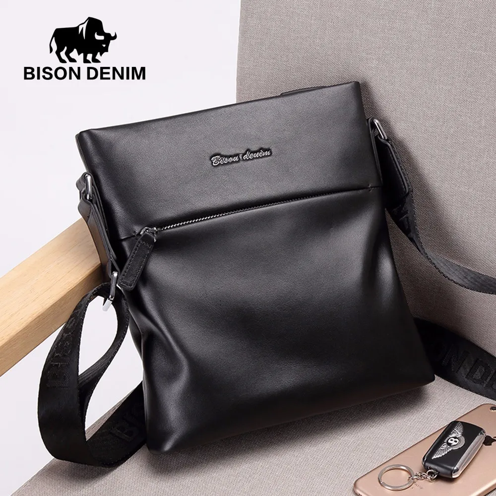Бизон джинсовые коровьей Пояса из натуральной кожи 10.5 &quotCrossbody сумка мужская